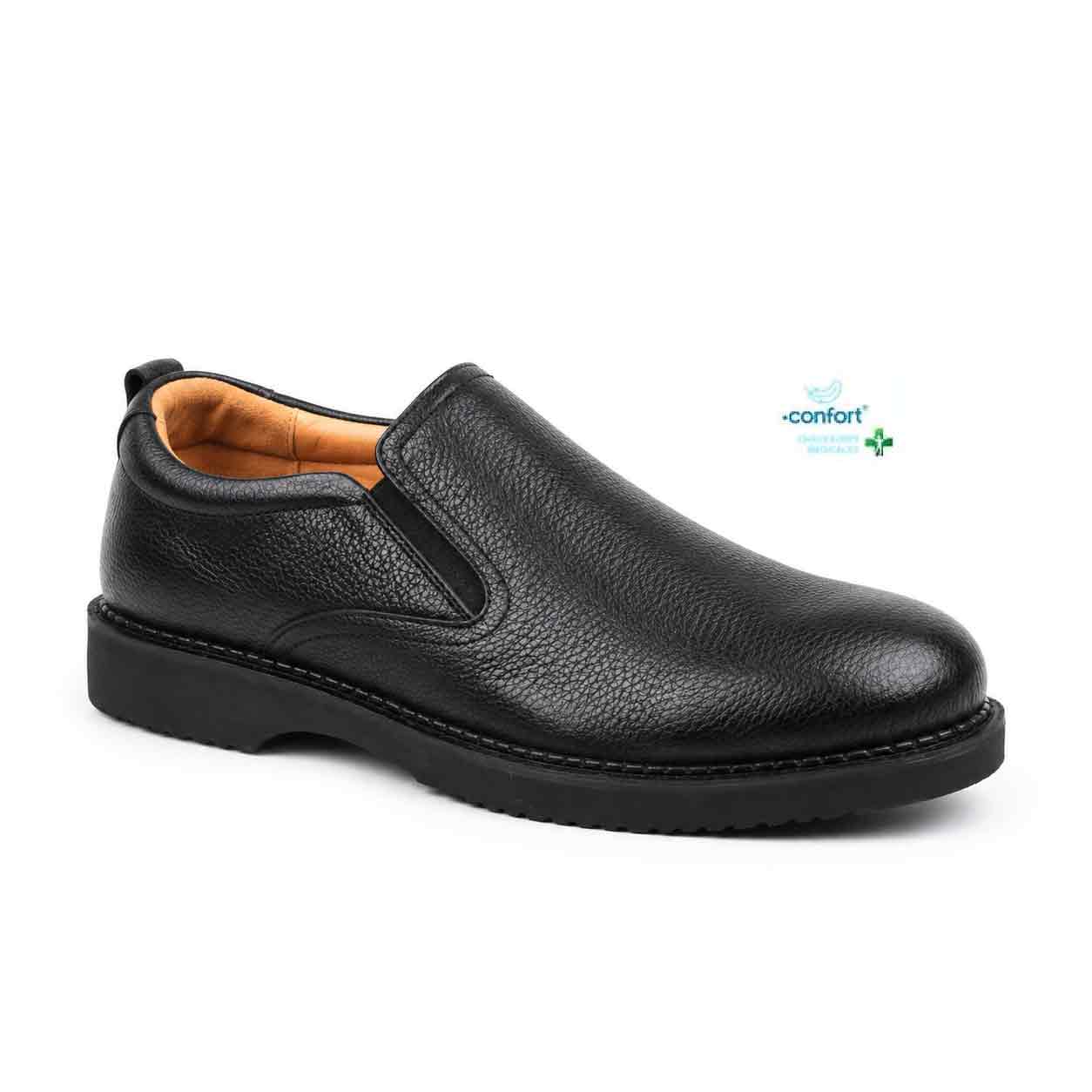 Chaussure medicale 120 noir cuir.......... Chaussures confort Maroc